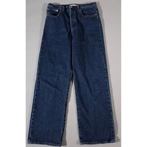 Levi's Ribcage Straight Ankle Jeans Womens 30 Dark Wash Blue High Rise Premium